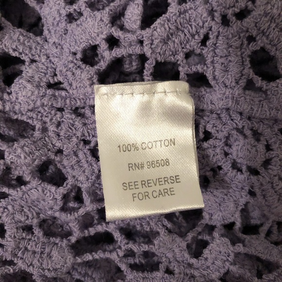 Fang cotton floral crocheted tank M - Picture 4 of 4